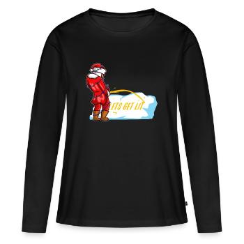 Lets get lit christmas - Frauen Premium Bio Langarmshirt - Schwarz - Vorne - Julia (174cm)