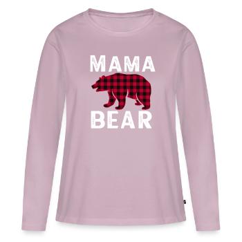 Mama Bear - Frauen Premium Bio Langarmshirt - Altrosa - Vorne - Julia (174cm)