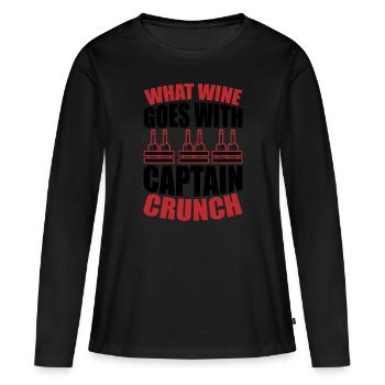 Welcher Wein - Frauen Premium Bio Langarmshirt - Schwarz - Vorne - Julia (174cm)