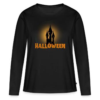 Halloween Creepy Cemetery Moon Witch Vampire - T-shirt manches longues Premium bio Femme - noir - Devant - Julia (174cm)