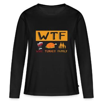 Dankbares Thanksgiving-dinner Der - Frauen Premium Bio Langarmshirt - Schwarz - Vorne - Julia (174cm)