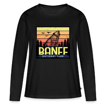 Canada Parc national de l’Alberta Banff Grizzly Bear Cam - T-shirt manches longues Premium bio Femme - noir - Devant - Julia (174cm)