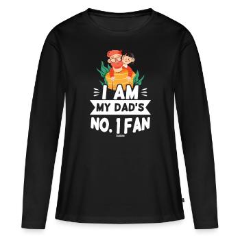 Vorbild Vater Tochter Kind Mädchen - Frauen Premium Bio Langarmshirt - Schwarz - Vorne - Julia (174cm)