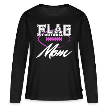 Flag Football Maman Maman Mère Femmes - T-shirt manches longues Premium bio Femme - noir - Devant - Julia (174cm)