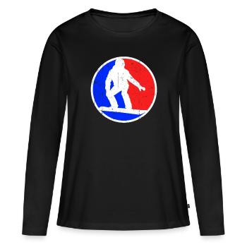 Logo du snowboard - T-shirt manches longues Premium bio Femme - noir - Devant - Julia (174cm)