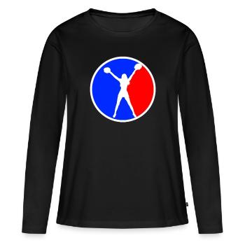 logo de cheerleading - T-shirt manches longues Premium bio Femme - noir - Devant - Julia (174cm)