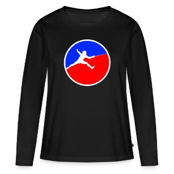 Logo de l’escrime - T-shirt manches longues Premium bio Femme - noir - Devant - Julia (174cm)