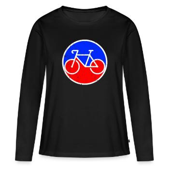 Logo du vélo - T-shirt manches longues Premium bio Femme - noir - Devant - Julia (174cm)