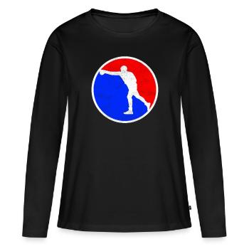 Logo des boîtes - T-shirt manches longues Premium bio Femme - noir - Devant - Julia (174cm)