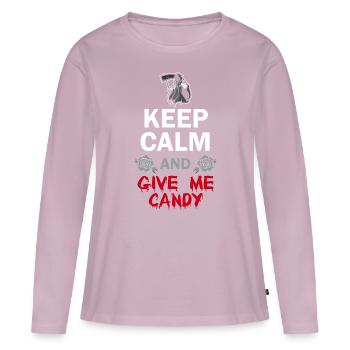 Halloween Keep Calm Candy - Women's Premium Organic Long Sleeve Shirt - dusky pink - Front - Julia (174cm)