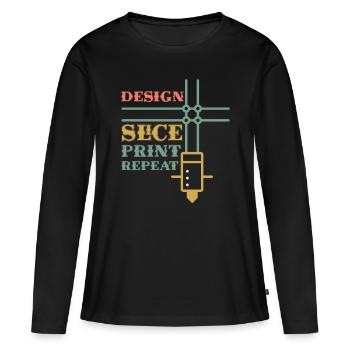 Design Slice Print Repeat Nozzle Lovers of - Women's Premium Organic Long Sleeve Shirt - black - Front - Julia (174cm)