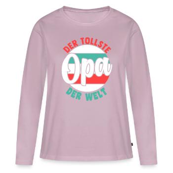 Großvater Großpapa Opi Opa - Frauen Premium Bio Langarmshirt - Altrosa - Vorne - Julia (174cm)