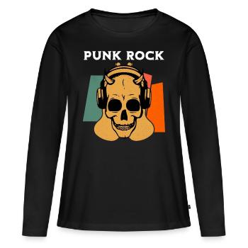 Punk Rock Punks Punk - T-shirt manches longues Premium bio Femme - noir - Devant - Julia (174cm)