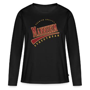Mannheim Allemagne College High School Style - T-shirt manches longues Premium bio Femme - noir - Devant - Julia (174cm)