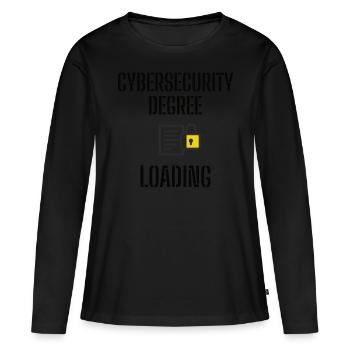 Cybersecurity - IT-Sicherheit Informatiker - Frauen Premium Bio Langarmshirt - Schwarz - Vorne - Julia (174cm)