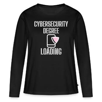 Cybersecurity - IT-Sicherheit Informatiker - Frauen Premium Bio Langarmshirt - Schwarz - Vorne - Julia (174cm)