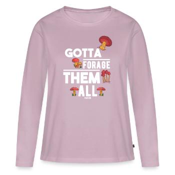 Fungi - Women's Premium Organic Long Sleeve Shirt - dusky pink - Front - Julia (174cm)
