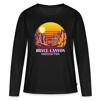 Bryce Canyon Souvenir National Park Rocks Utah Cam - Frauen Premium Bio Langarmshirt - Schwarz - Vorne - Julia (174cm)