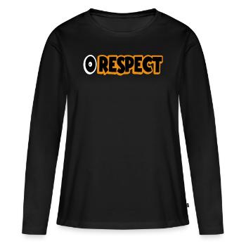 0 Respect - Respect nul - T-shirt manches longues Premium bio Femme - noir - Devant - Julia (174cm)