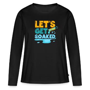 Laissez-nous tremper le pistolet à eau squirt gun - T-shirt manches longues Premium bio Femme - noir - Devant - Julia (174cm)