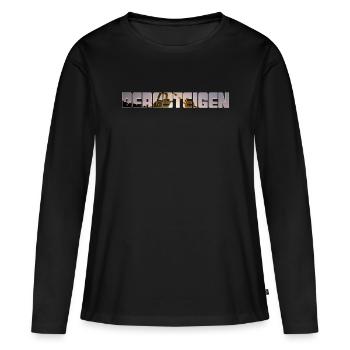 bergsteigen - Frauen Premium Bio Langarmshirt - Schwarz - Vorne - Julia (174cm)