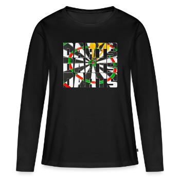 Dard - T-shirt manches longues Premium bio Femme - noir - Devant - Julia (174cm)