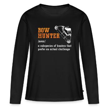 Bowhunting A Hunters That Target Longbow Bowhunter - Frauen Premium Bio Langarmshirt - Schwarz - Vorne - Julia (174cm)