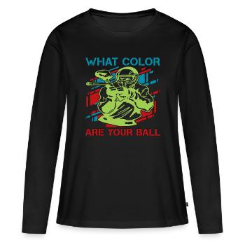 Paintball De quelle couleur sont Splatter Paintball Player - T-shirt manches longues Premium bio Femme - noir - Devant - Julia (174cm)