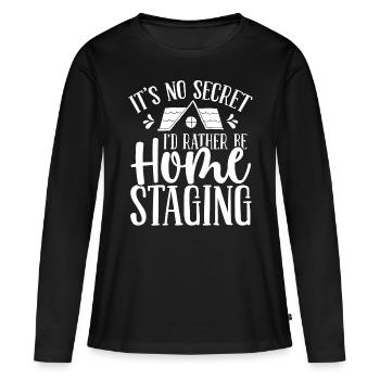 Home Staging House Showing Interior - Women's Premium Organic Long Sleeve Shirt - black - Front - Julia (174cm)