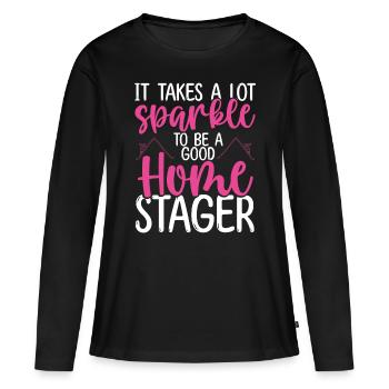 Interior Home Stager House Showing Staging - Women's Premium Organic Long Sleeve Shirt - black - Front - Julia (174cm)