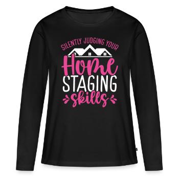 Home Staging Skills Women Interior Home Stager - Women's Premium Organic Long Sleeve Shirt - black - Front - Julia (174cm)