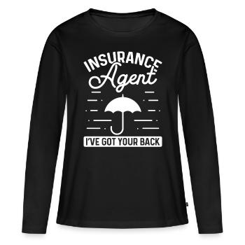 House Insurance Agent Got your Back Life Agent - Women's Premium Organic Long Sleeve Shirt - black - Front - Julia (174cm)