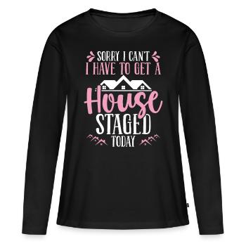 Home Staging Interior House Showing Home Stager - Women's Premium Organic Long Sleeve Shirt - black - Front - Julia (174cm)