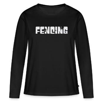 Escrime - T-shirt manches longues Premium bio Femme - noir - Devant - Julia (174cm)