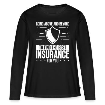 Insurance Agent Find best Insurance for you - Frauen Premium Bio Langarmshirt - Schwarz - Vorne - Julia (174cm)