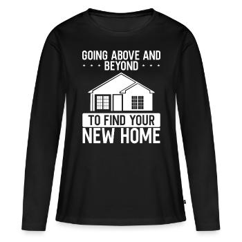 Real Estate Agent Find your New Home Estate Broker - Women's Premium Organic Long Sleeve Shirt - black - Front - Julia (174cm)