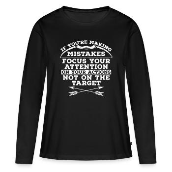 Bowhunting If You're Making Bow Shooting Bowhunter - Frauen Premium Bio Langarmshirt - Schwarz - Vorne - Julia (174cm)