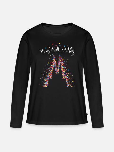 Kölner Karneval Dom Kölsch Kölle Köln Colonia - Frauen Premium Bio Langarmshirt - Schwarz
