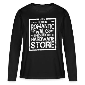 Romantic Walks Through The Hardware Store 22 - Frauen Premium Bio Langarmshirt - Schwarz - Vorne - Julia (174cm)