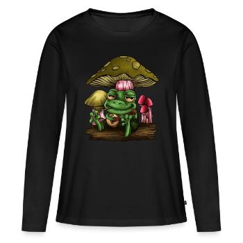 Chemises Banjo Pour Hommes Bluegrass Appalachia Folk - T-shirt manches longues Premium bio Femme - noir - Devant - Julia (174cm)