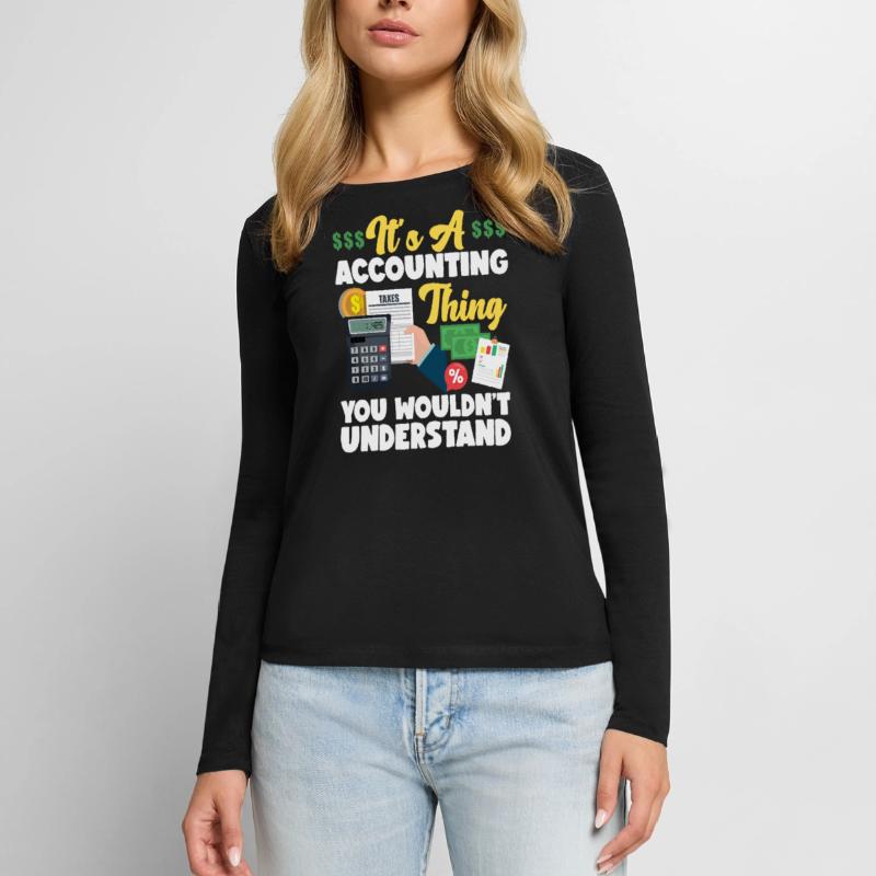 Comptable Comptable Comptable T-shirt manches longues Premium bio Femme