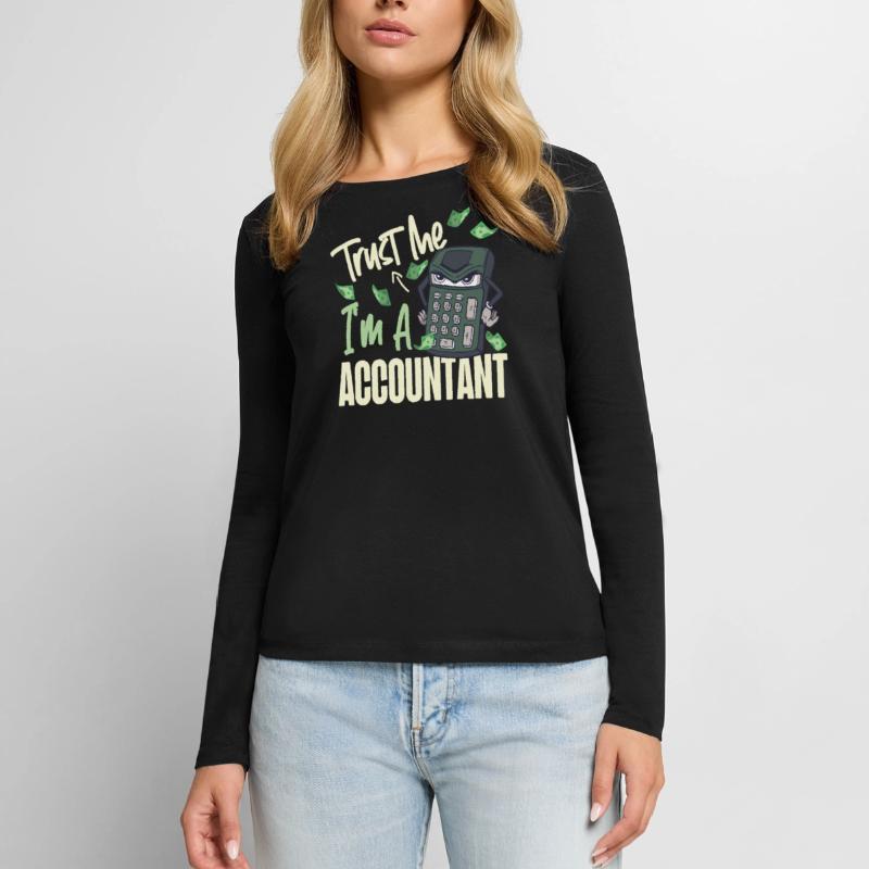 Comptable Comptable Comptable T-shirt manches longues Premium bio Femme