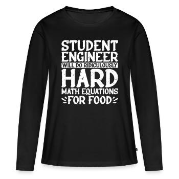 Fera des équations mathématiques ridiculement difficiles pour la nourriture2 - T-shirt manches longues Premium bio Femme - noir - Devant - Julia (174cm)