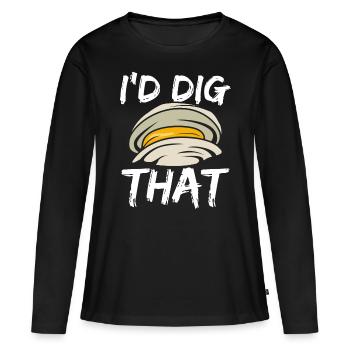 Râteau à palourdes Idig that Clam Clam DiggerClamming R - T-shirt manches longues Premium bio Femme - noir - Devant - Julia (174cm)