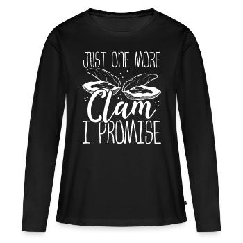 Palourde Juste une palourde de plus je promets Digger Clamming - T-shirt manches longues Premium bio Femme - noir - Devant - Julia (174cm)
