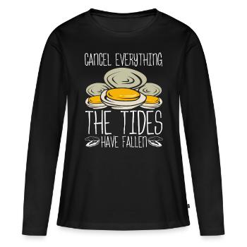 Clam Clam Digger the Tides have fallen Clamming - Women's Premium Organic Long Sleeve Shirt - black - Front - Julia (174cm)