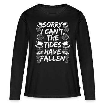 Clam Sorry I cant Tides fall Clamming DiggerClam - Women's Premium Organic Long Sleeve Shirt - black - Front - Julia (174cm)