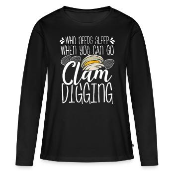 Palourde qui a besoin de sommeil quand vous pouvez aller clamper - T-shirt manches longues Premium bio Femme - noir - Devant - Julia (174cm)