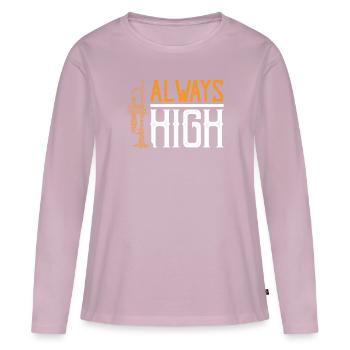 Always high trumpet musician musical instrument - Women's Premium Organic Long Sleeve Shirt - dusky pink - Front - Julia (174cm)