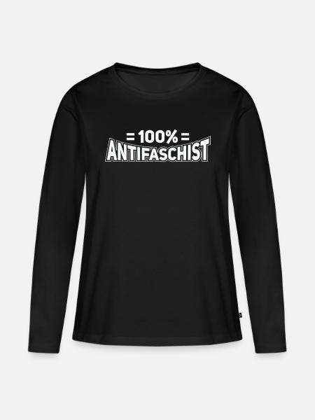 Punk Rock Antirassismus, gegen Rassismus - Frauen Premium Bio Langarmshirt - Schwarz